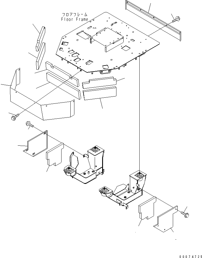 Крышка левая 428-54-24320 KOMATSU