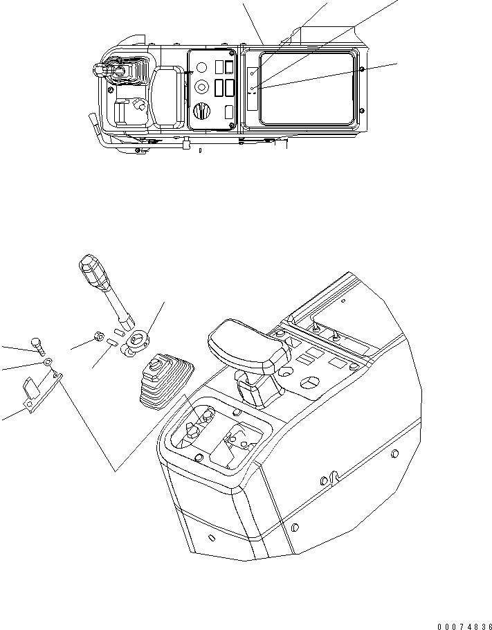 CONSOLE,R.H. 417-54-A2040 KOMATSU