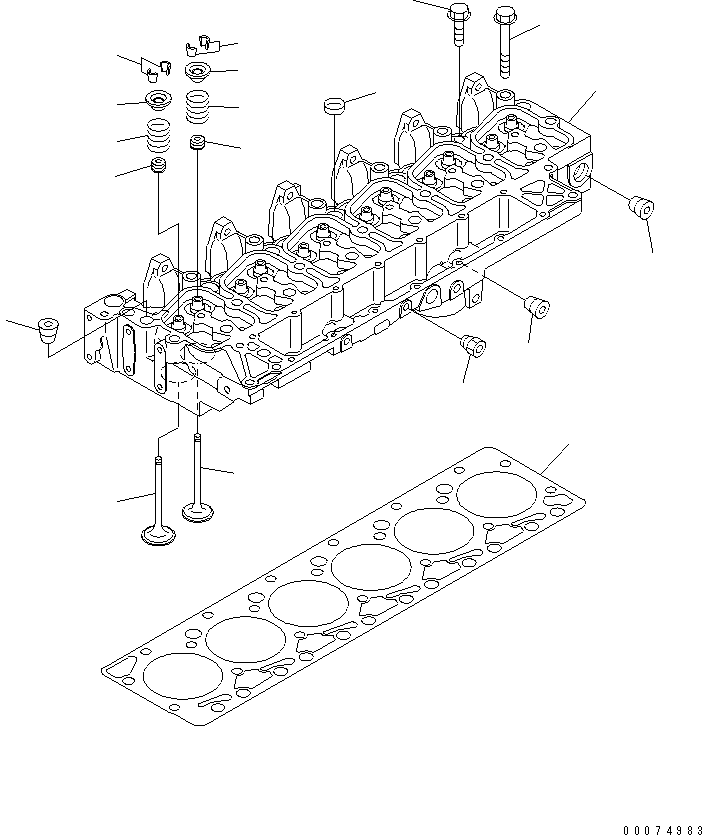Головка цилиндра 6731-11-1270 KOMATSU