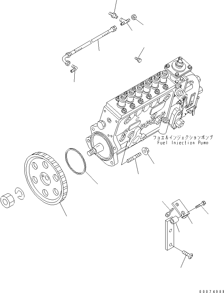 BRACE, FUEL PUMP 6734-71-6550 KOMATSU