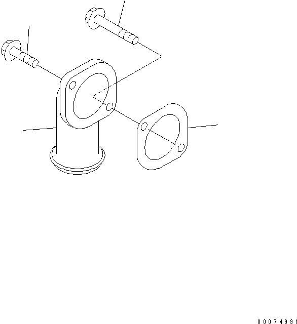 CONNECTION, WATER OUTLET 6735-11-6430 KOMATSU