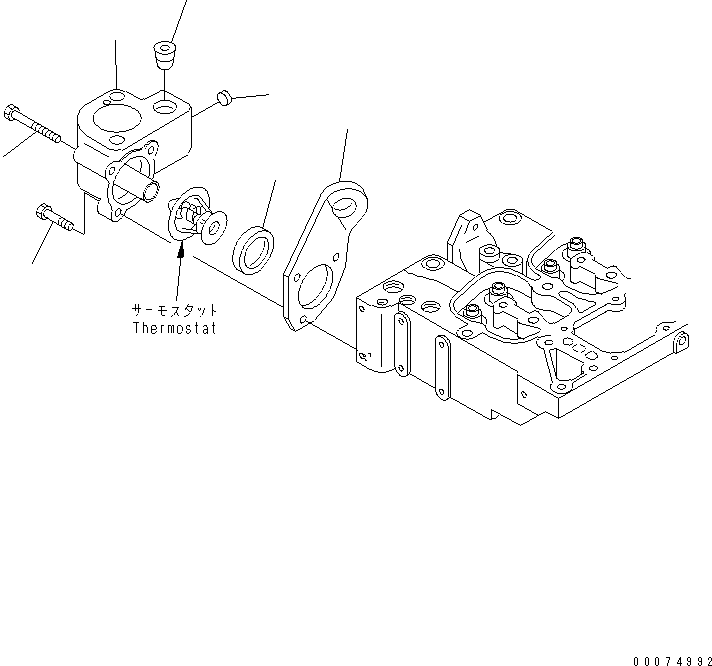HOUSING, THERMOSTAT 6735-61-6430 KOMATSU
