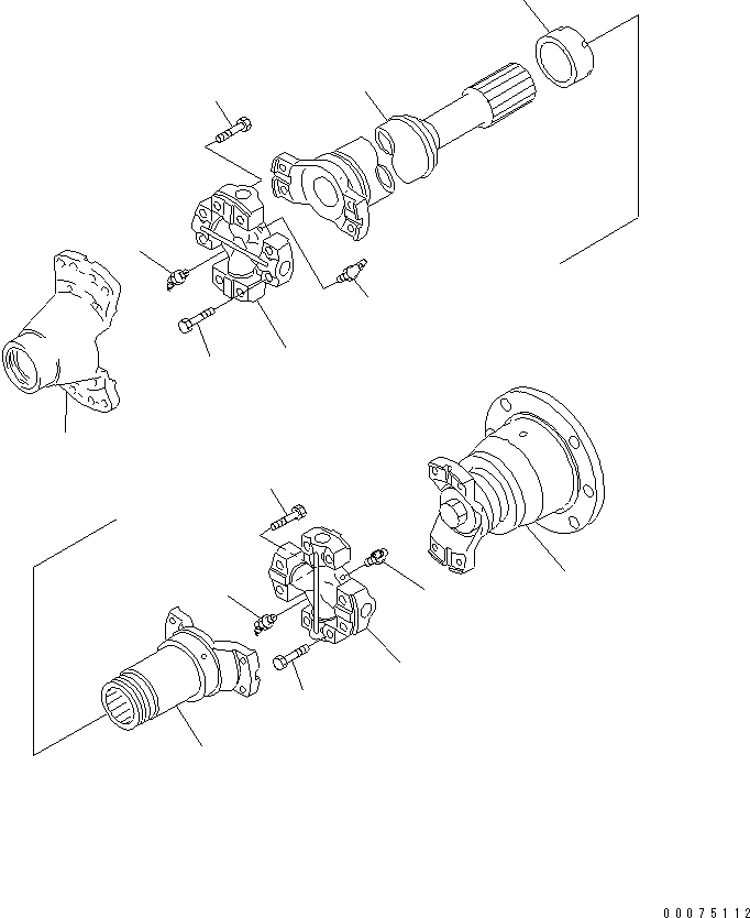 SHAFT ASSEMBLY, FRONT 425-20-A2310 KOMATSU
