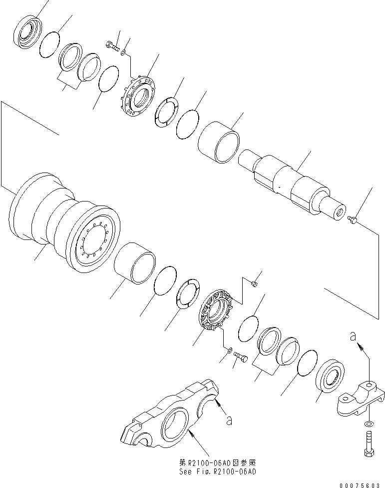 Опорный каток в сборе 195-30-01952 KOMATSU
