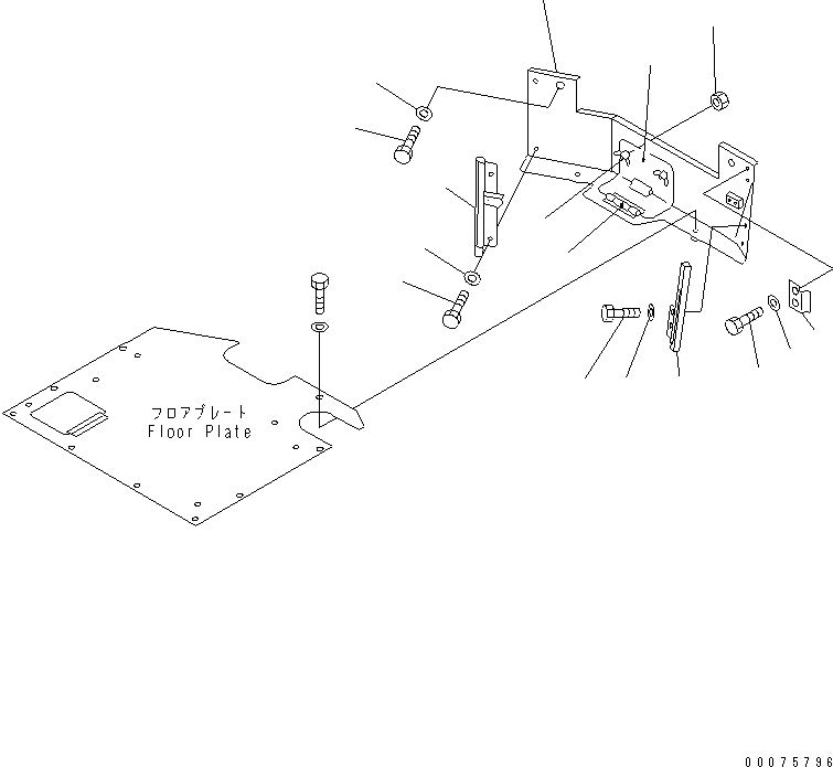 BOLT¤ WING 01434-10625 KOMATSU