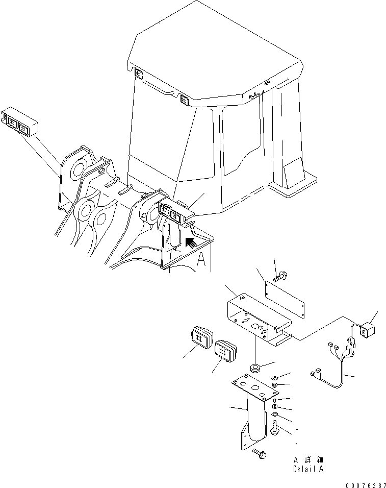 Опора левая 427-Z23-2170 KOMATSU
