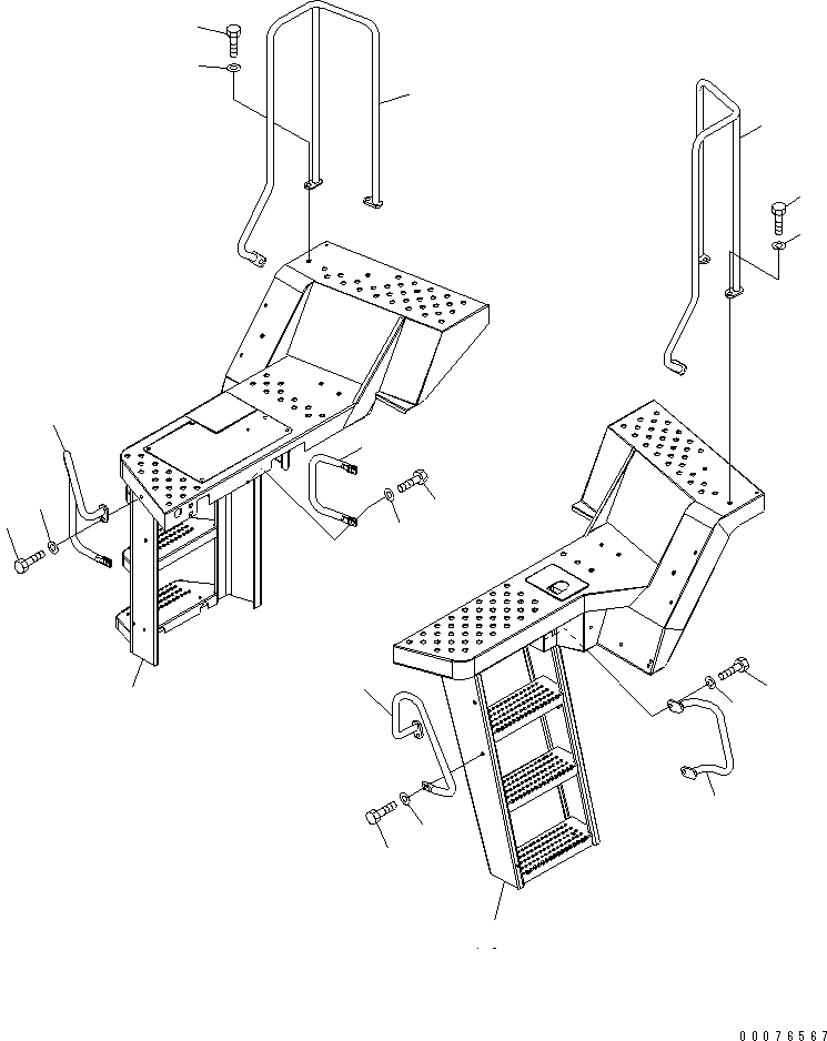 HANDRAIL,L.H. 421-54-35246 KOMATSU