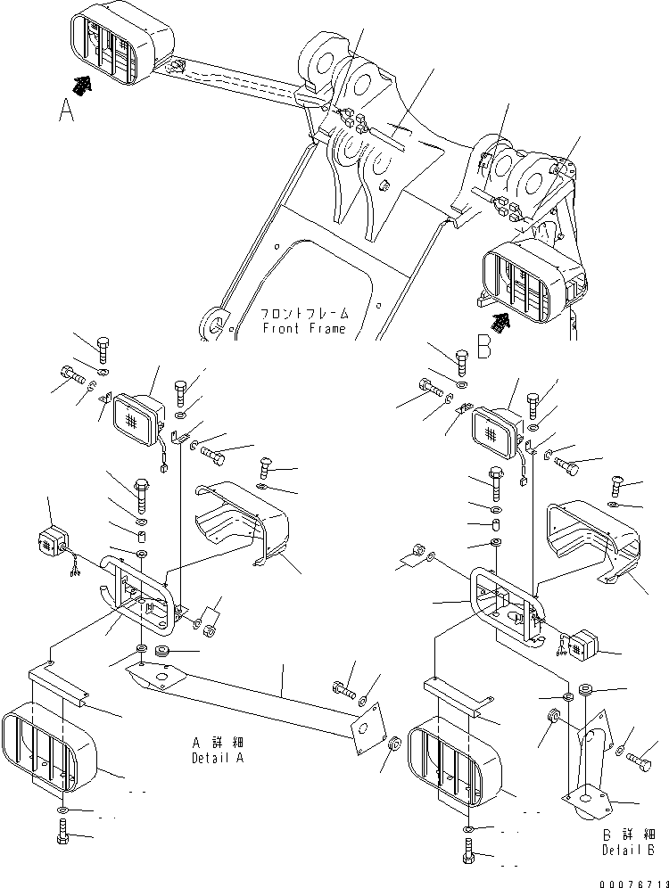 BRACKET,(FOR WASTE HANDLER) 421-07-A1771 KOMATSU