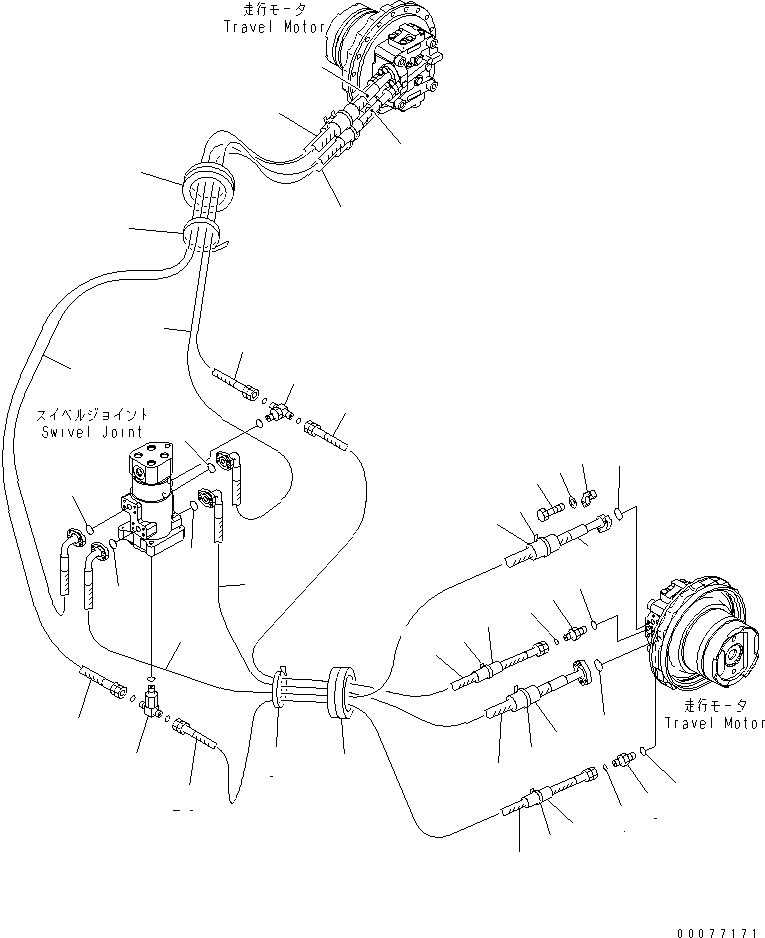 Tee(Swivel Joint,Connecting Parts) (20Y-62-41930) KOMATSU