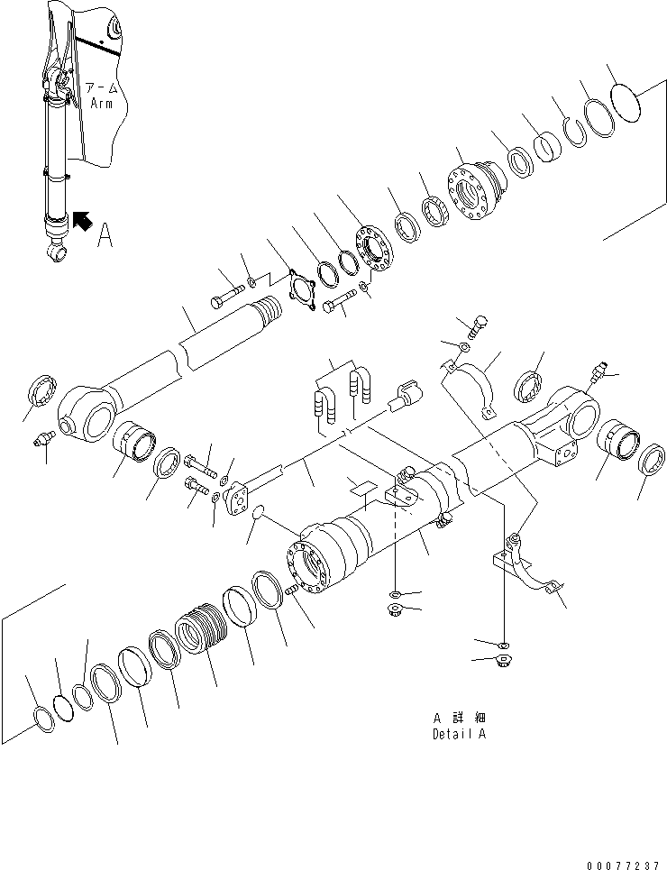 Шток поршня 707-58-90F30 KOMATSU