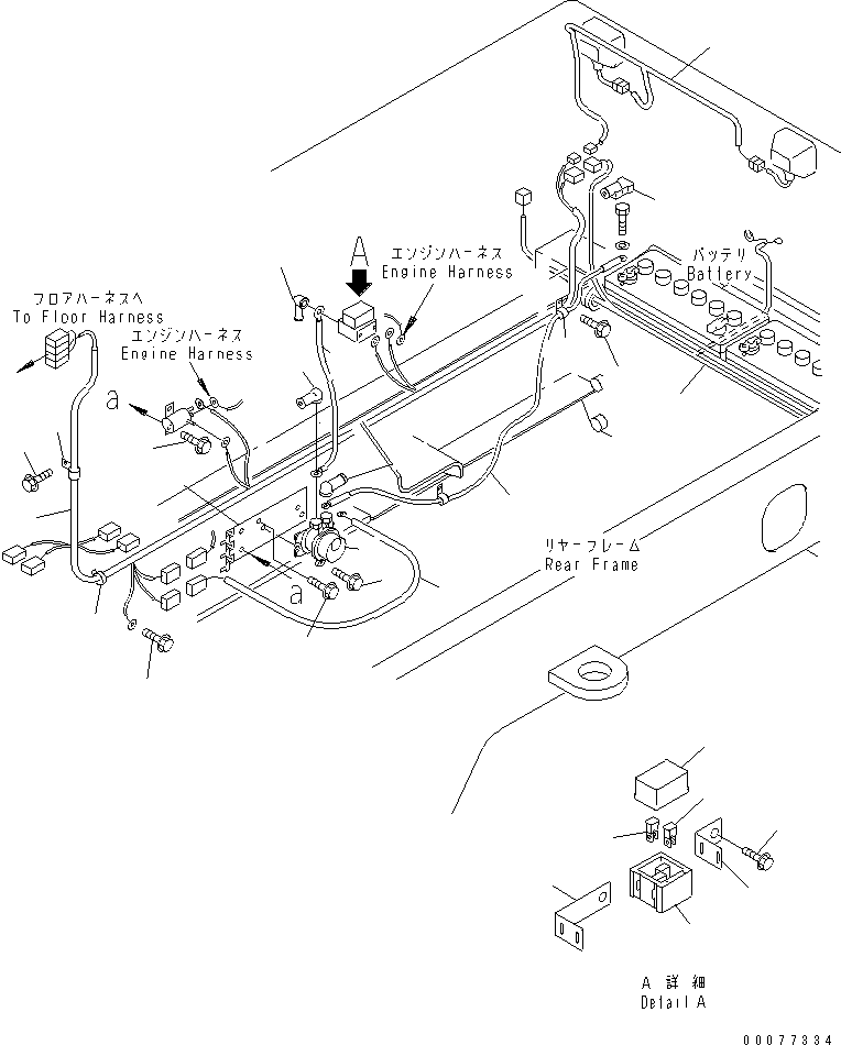 WIRING HARNESS, REAR FRAME 417-06-A1910 KOMATSU