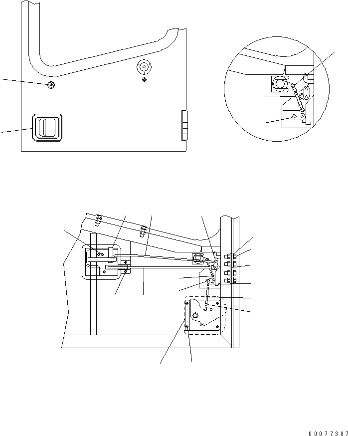ROD, DOOR LATCH - L.H. 419-926-AB30 KOMATSU
