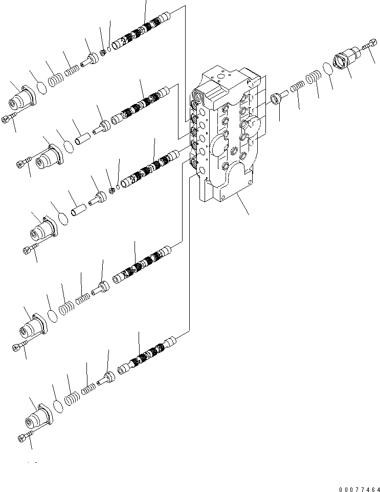 Valve Assembly, Control, Loading Shovel, Bottom Dump Type 709-1A-11400 KOMATSU