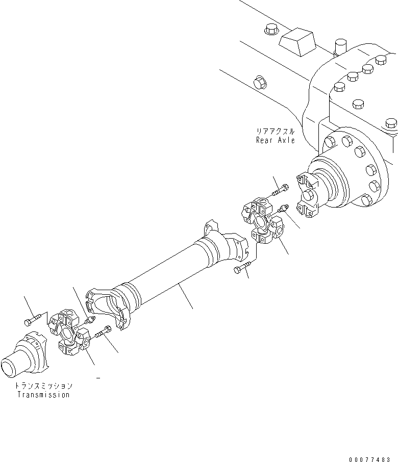 DRIVE SHAFT ASSEMBLY, REAR 417-20-A1210 KOMATSU
