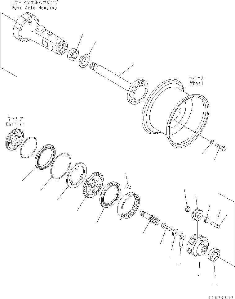 AXLE ASS'Y,REAR 417-23-20001 KOMATSU