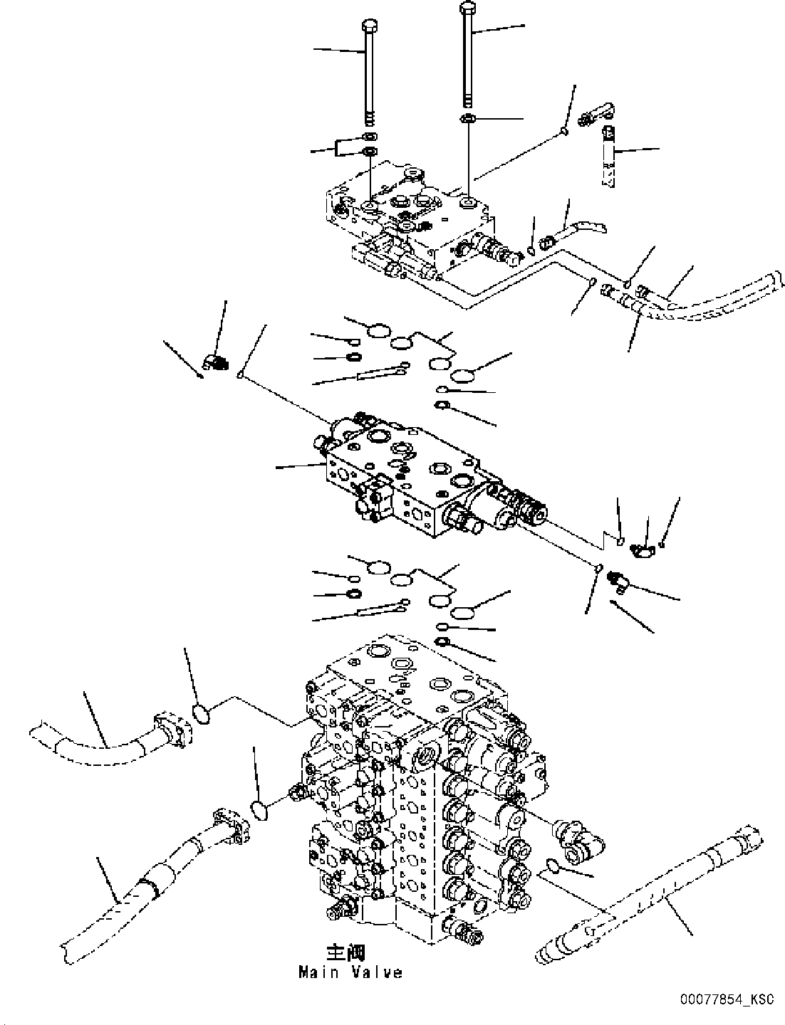 Hose(Arm and Bucket Piping) (208-62-71190) KOMATSU