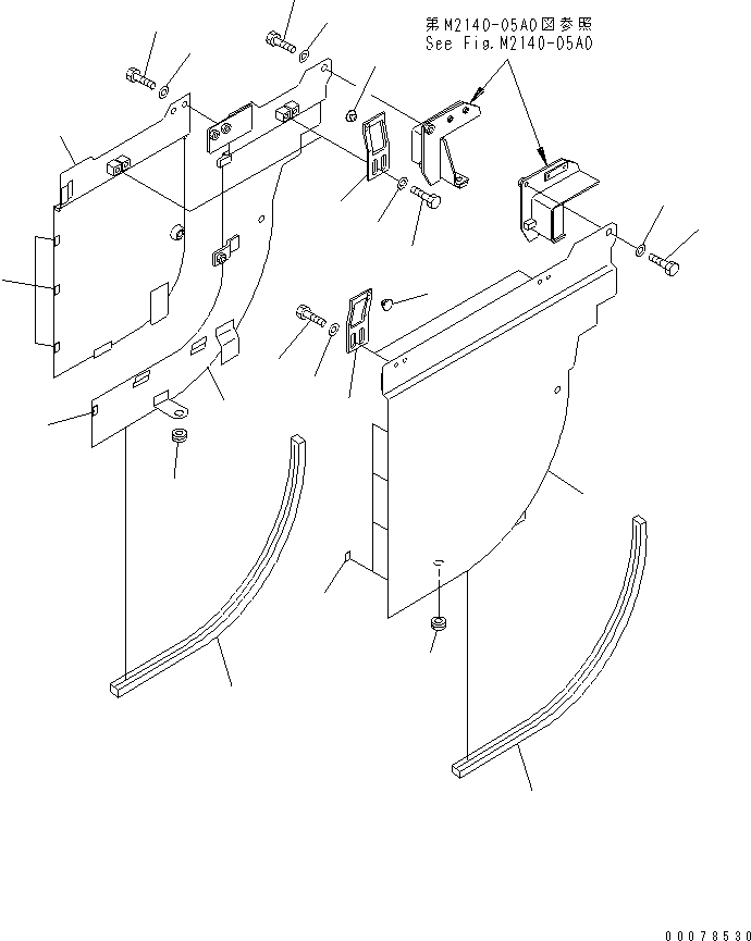 Крышка левая 134-54-65640 KOMATSU