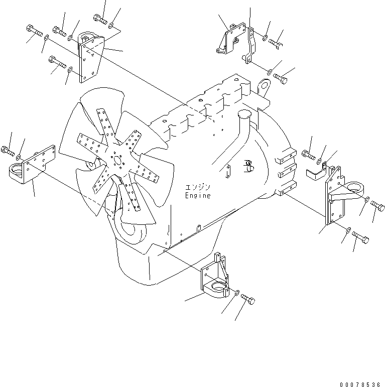 BRACKET,FRONT, L.H. 134-977-2411 KOMATSU