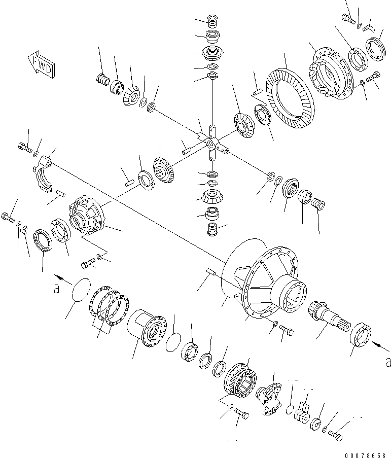 AXLE ASS'Y,FRONT (427-22-20003) KOMATSU