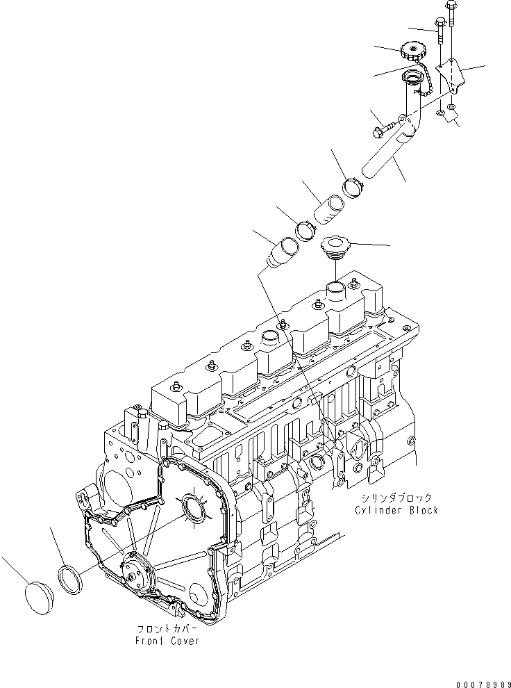 TUBE,OIL FILLER 6742-21-7161 KOMATSU