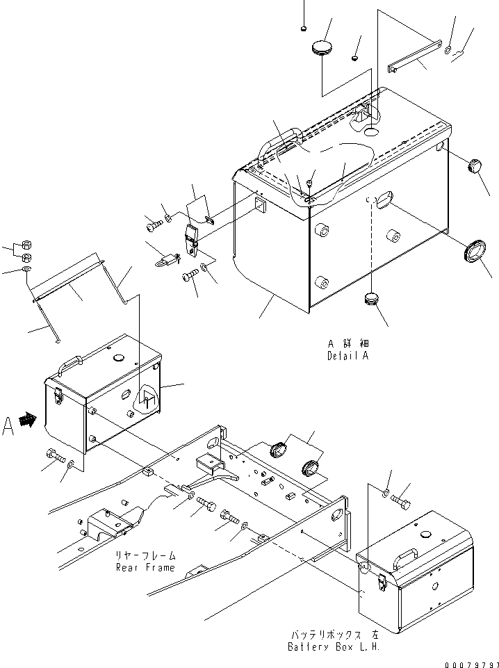 BATTERY BOX,R.H. 423-06-34220 KOMATSU