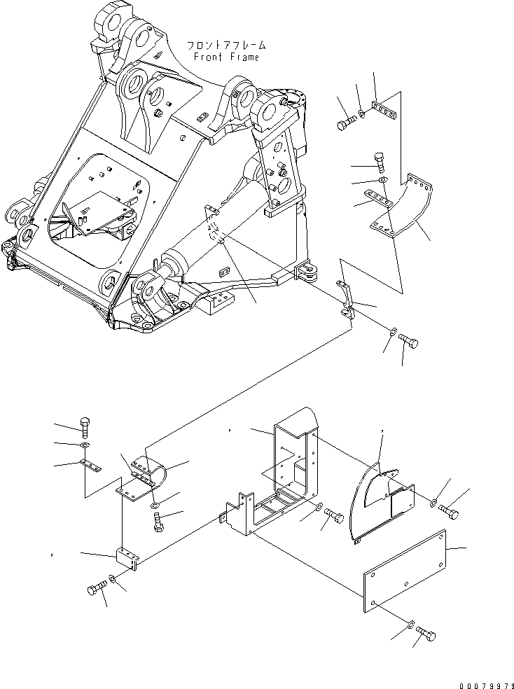 BRACKET,R.H., LOWER 423-46-A1470 KOMATSU
