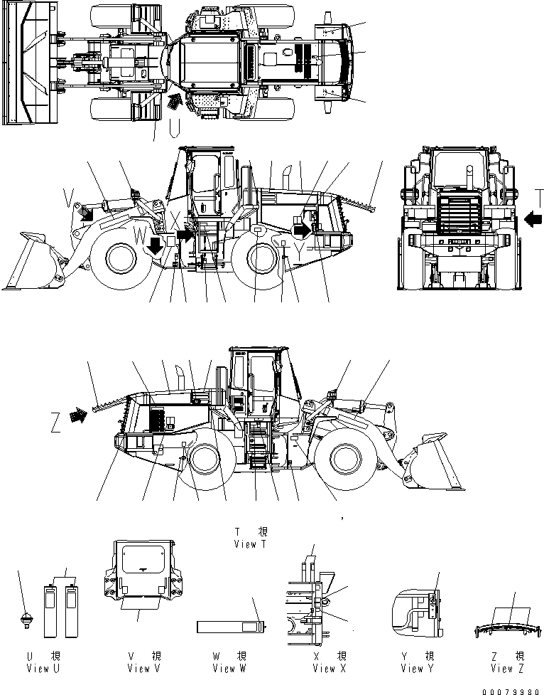 PLATE¤ MARK,WA380 (R.H.) 423-93-23170 KOMATSU