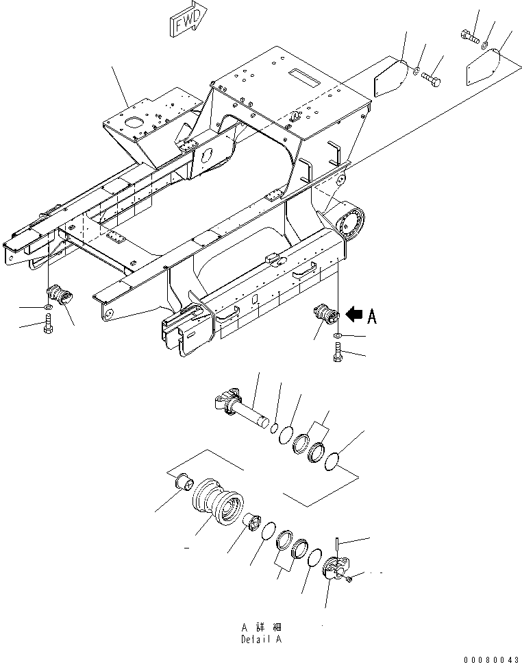 Рама гусеничной тележки 8255-46-4510 KOMATSU