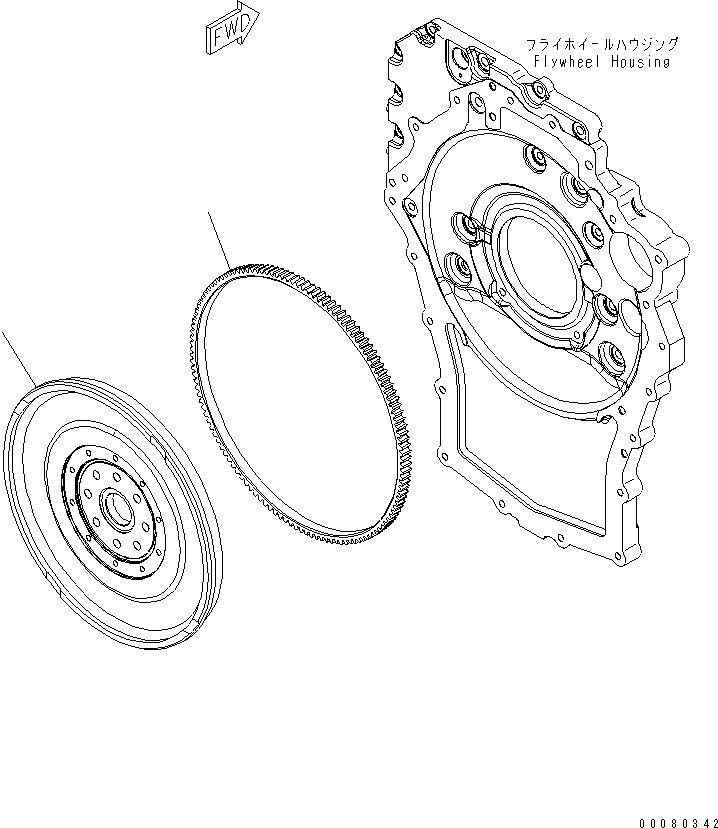 Flywheel Assembly 7875-12-7701 KOMATSU