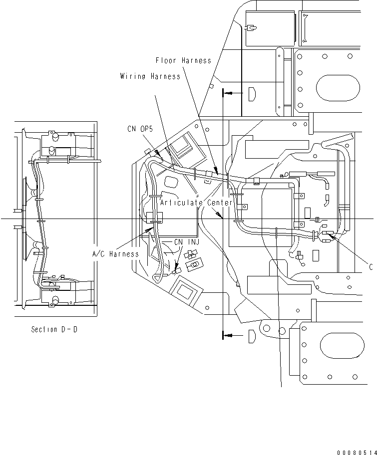 Жгут проводов 41F-S05-1651 KOMATSU