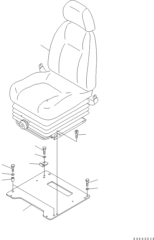 SEAT ASS'Y,OPERATOR'S 23B-57-3150A KOMATSU