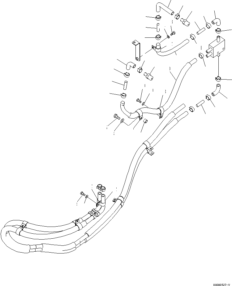 HOSE, 845MM 23B-07-53242 KOMATSU