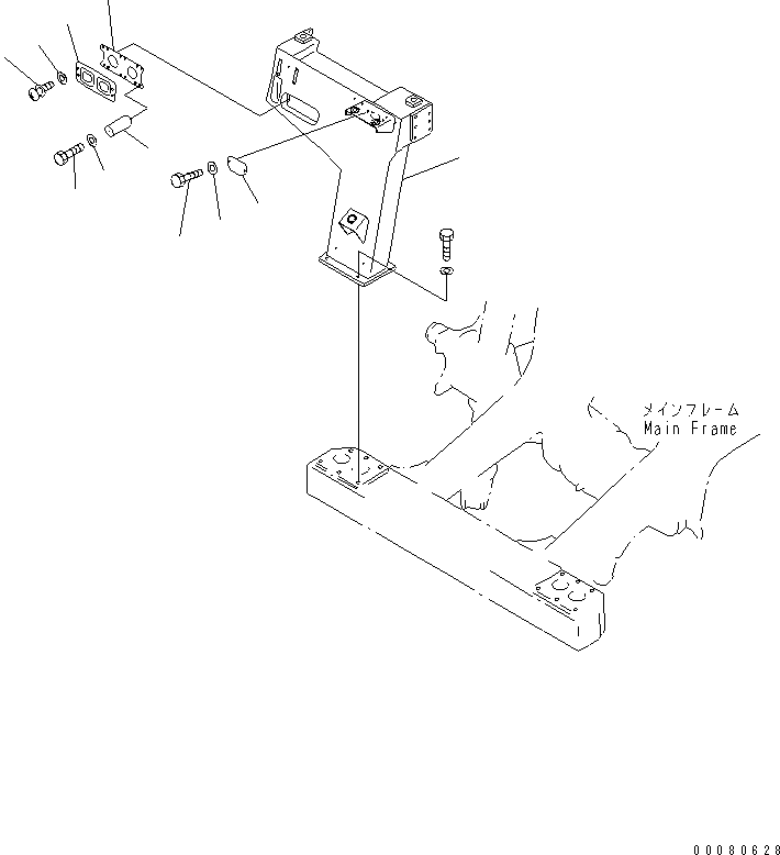 SUPPORT,FRONT R.H. 561-85-6A240 KOMATSU