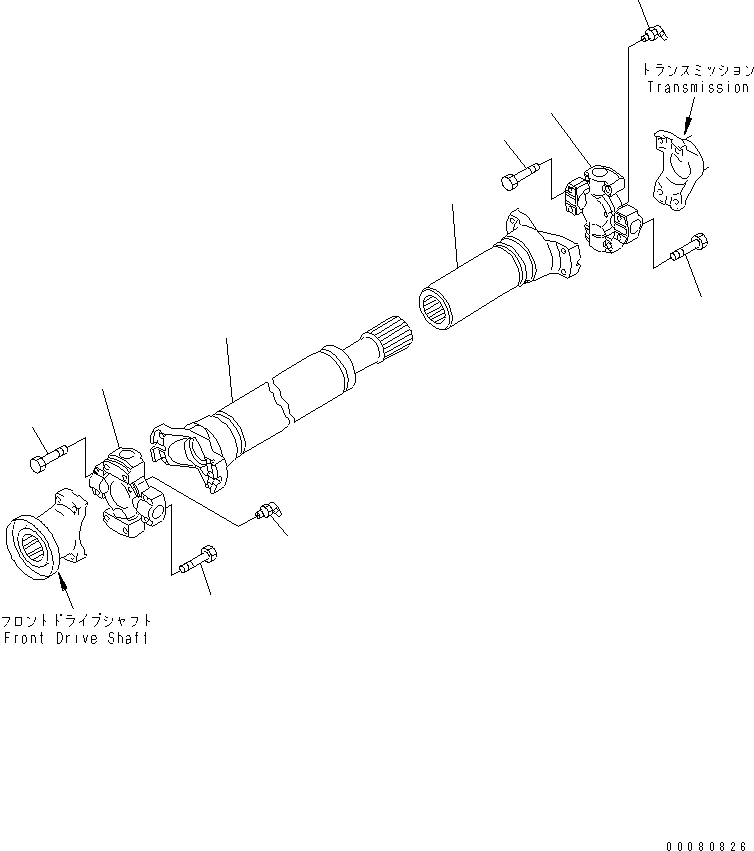 PROPELLER SHAFT A. 423-20-32510 KOMATSU