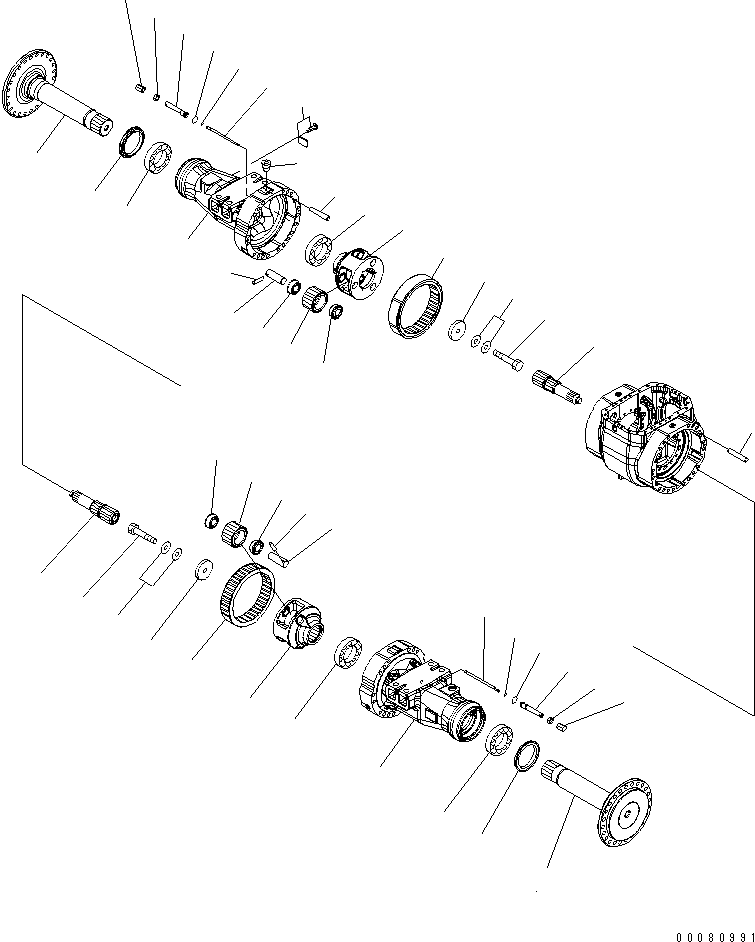 AXLE ASS'Y,FRONT 421-22-30111 KOMATSU