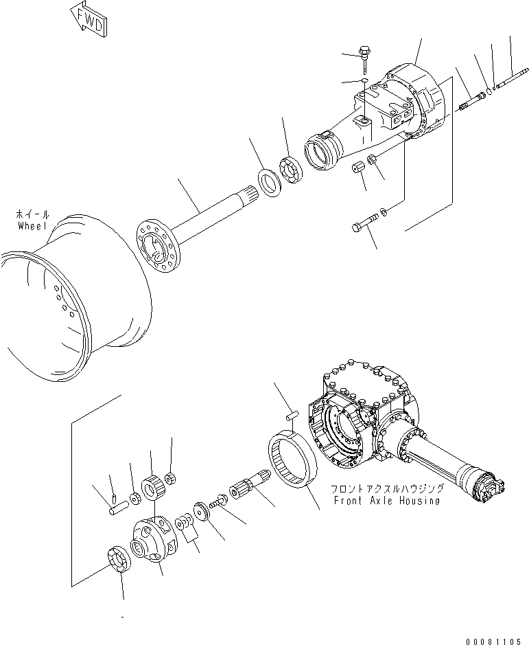 Bolt(Front Axle,Housing Mounting) (01011-61675) KOMATSU