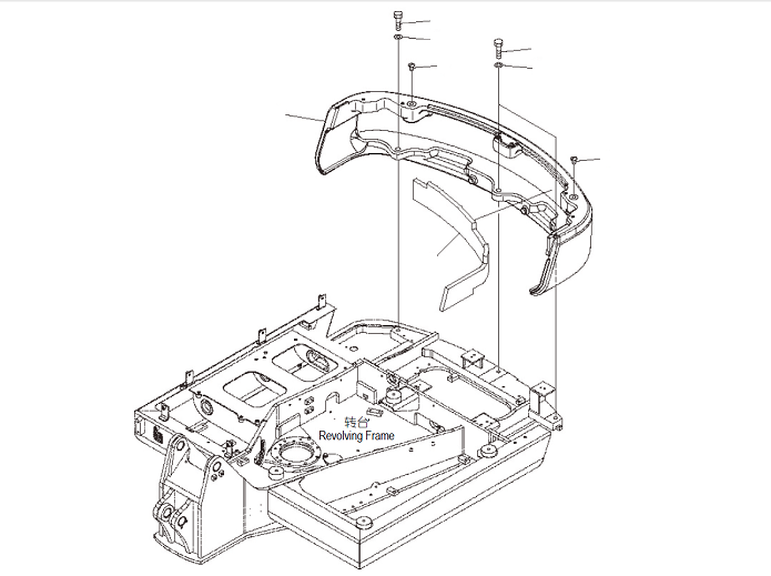 COUNTER WEIGHT 22H-46-11211 KOMATSU