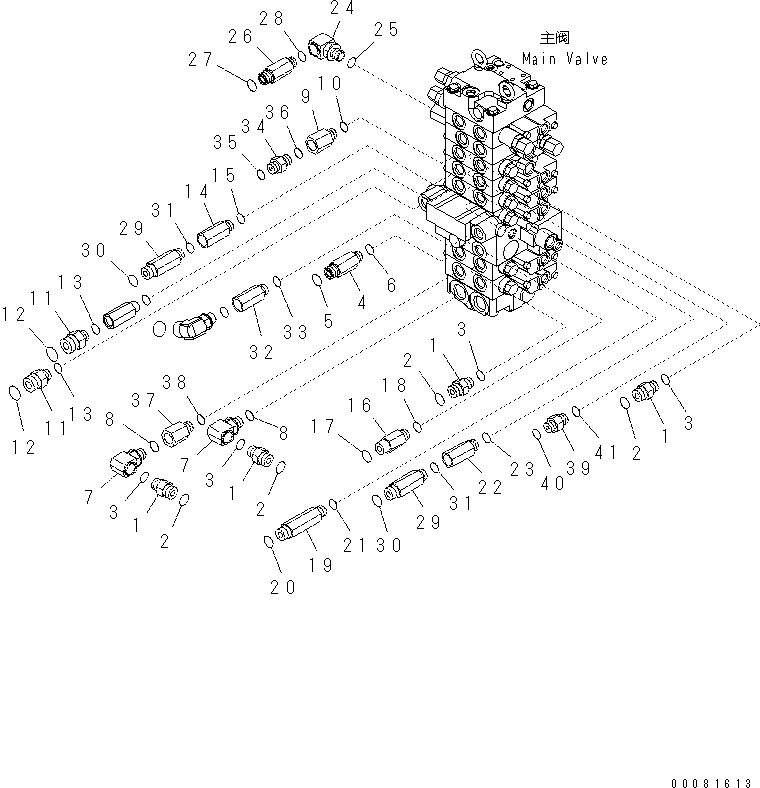 Соединительный штуцер 11Y-62-36130 KOMATSU