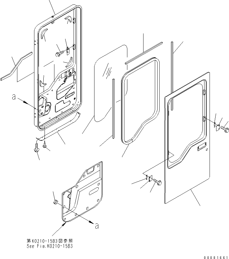 DOOR ASS'Y,L.H. 41E-56-21100 KOMATSU