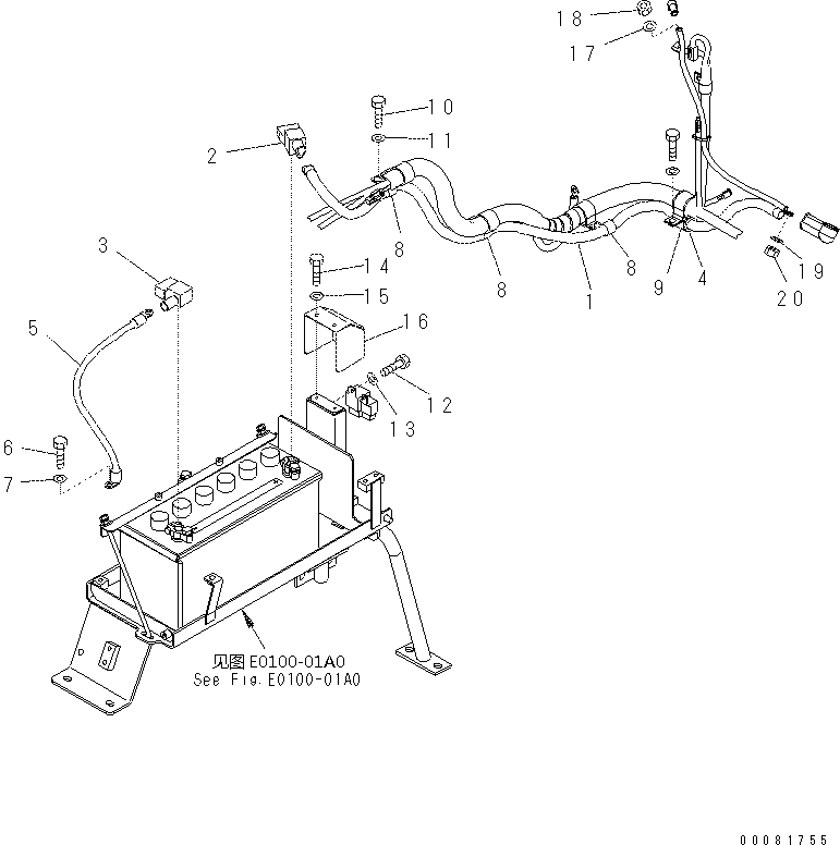 Кабель 22H-06-11530 KOMATSU