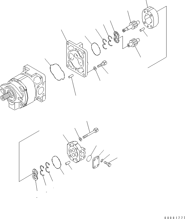 Pump Assembly, Gear (SAL 32) 705-33-30540 KOMATSU