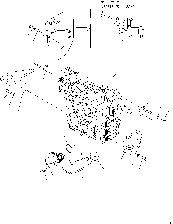 BRACKET,REAR, R.H. 418-14-31124 KOMATSU