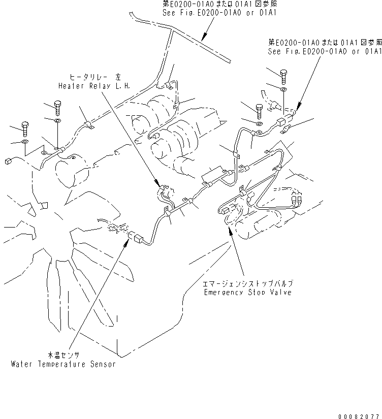 WIRING HARNESS,L.H. (STRENGTHENED TYPE) 561-06-69140 KOMATSU