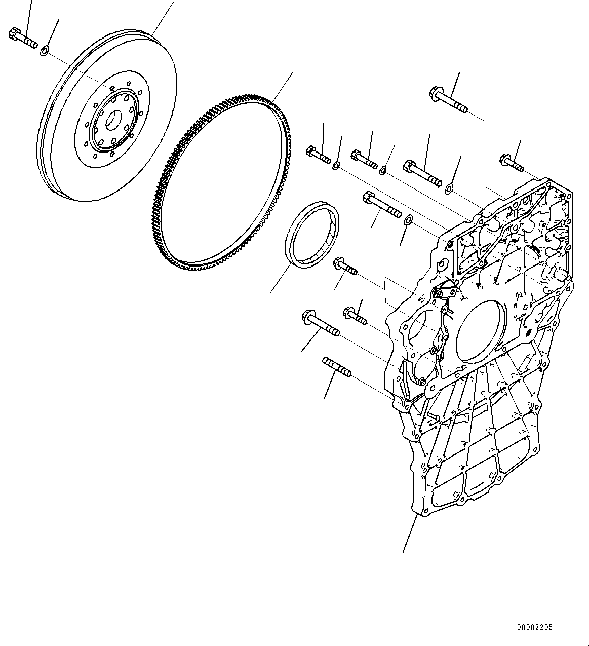 Flywheel Assembly 7875-12-7700 KOMATSU