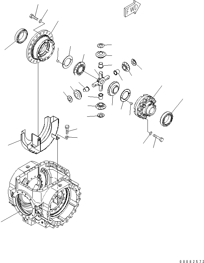DIFFERENTIAL ASS'Y ((\2\421-22-31042)) KOMATSU