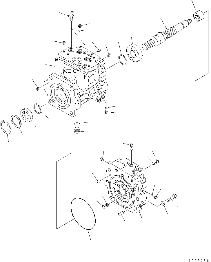 CAP ASSEMBLY, END 708-1G-04320 KOMATSU