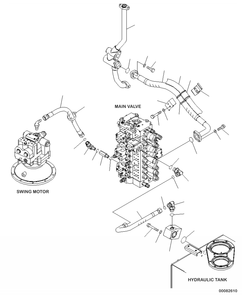 HOSE, 1050 MM 207-62-A1810 KOMATSU