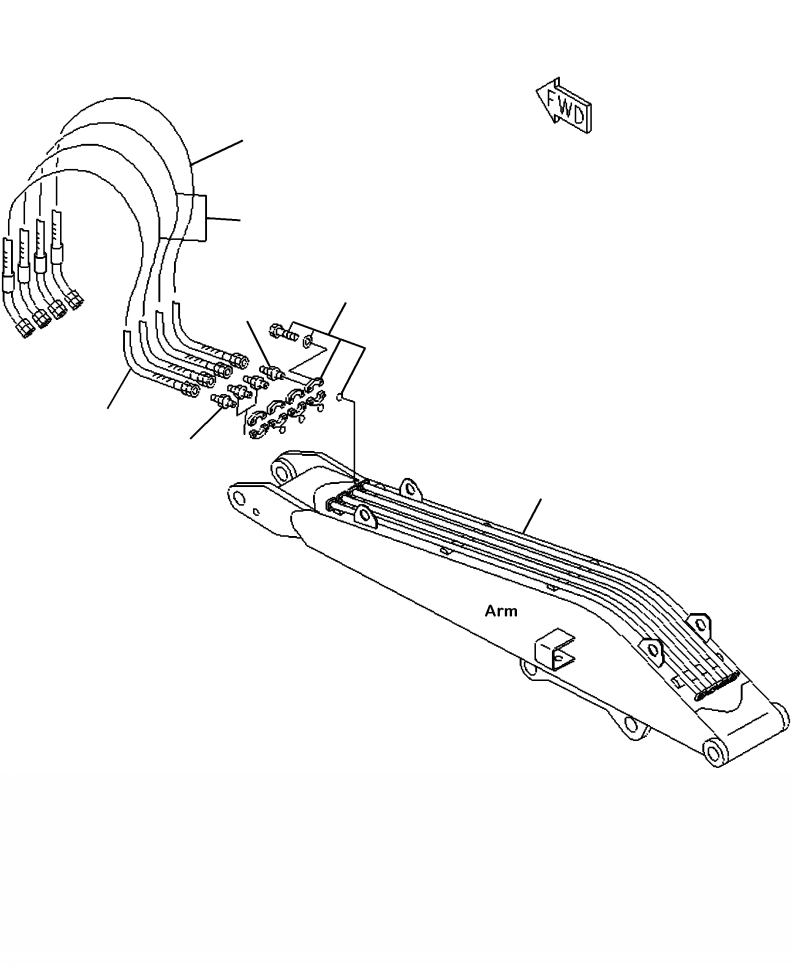 HOSE, GRAPPLE (OPEN AND CLOSE) 81832KF KOMATSU