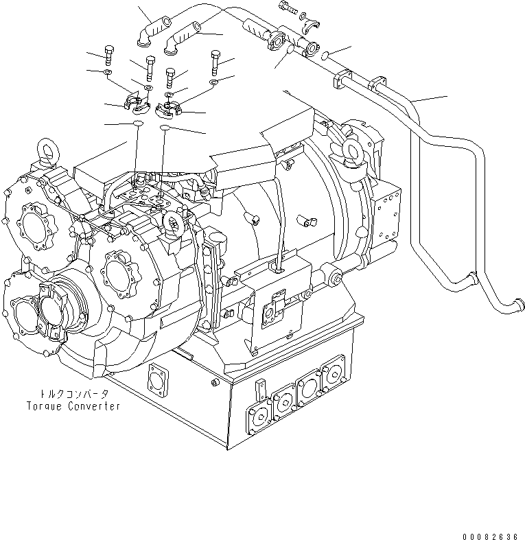 Трубка (гидробак, трубопровод от КПП к гидробаку) (561-16-81151) KOMATSU