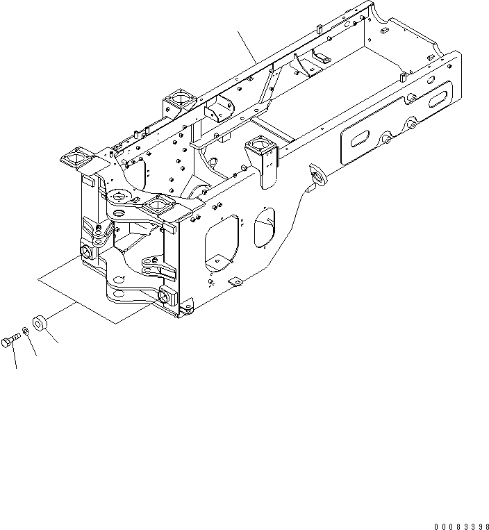 Задняя рама 418-T80-4881 KOMATSU